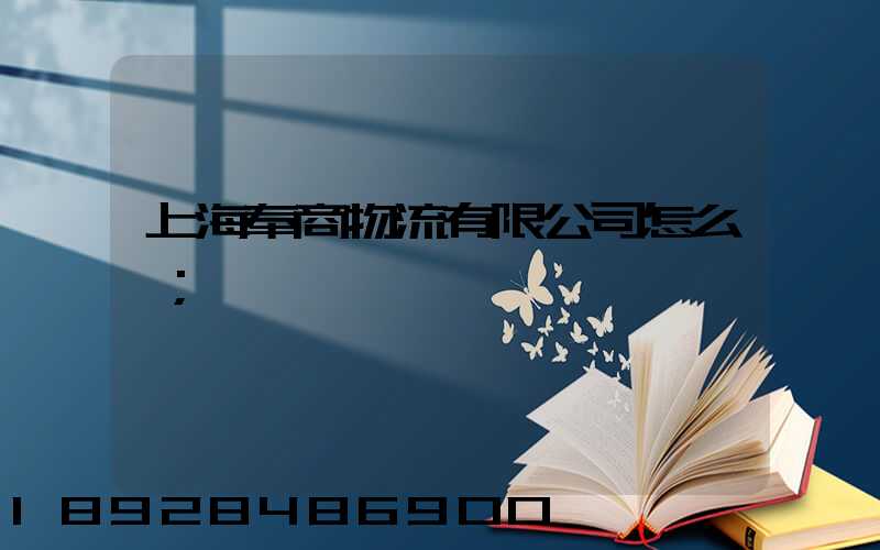 上海奉商物流有限公司怎么樣