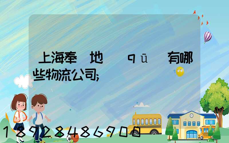 上海奉賢地區(qū)有哪些物流公司