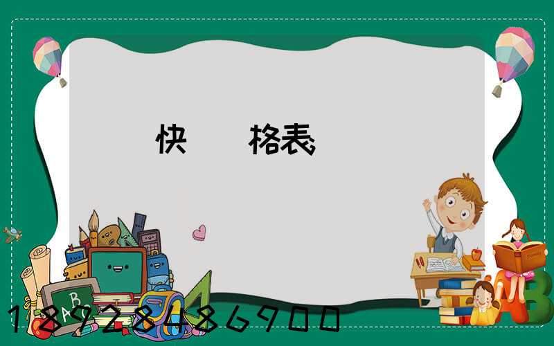 國際快遞價格表