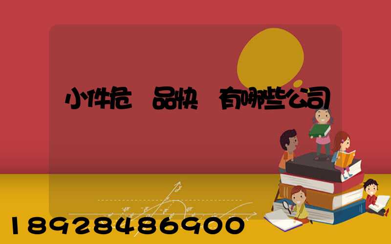 小件危險品快遞有哪些公司
