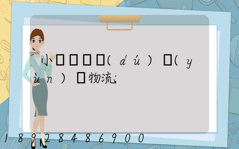 小貨車單獨(dú)運(yùn)輸物流