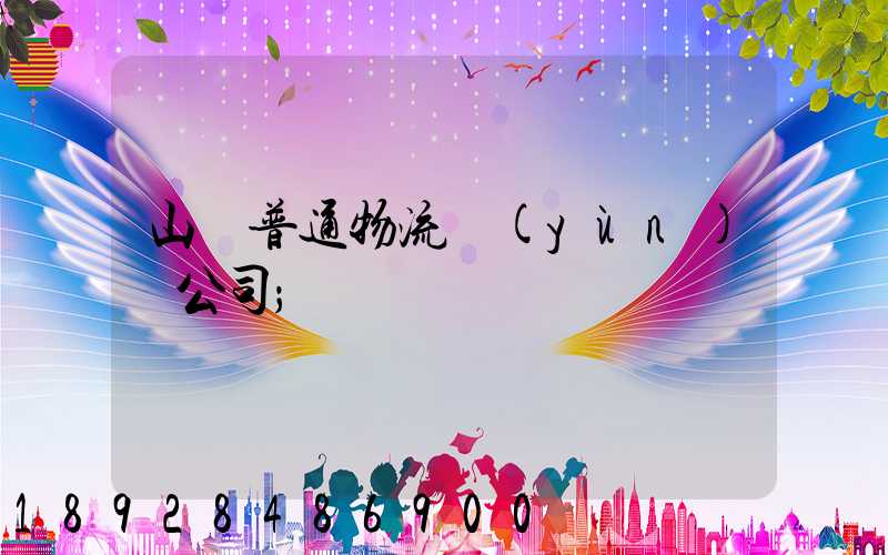 山東普通物流運(yùn)輸公司