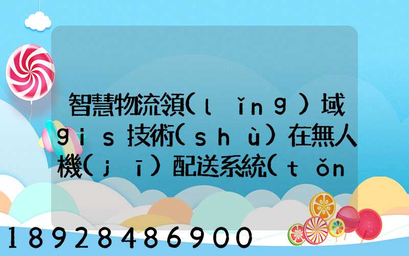 智慧物流領(lǐng)域gis技術(shù)在無人機(jī)配送系統(tǒng)是如何呈現(xiàn)的