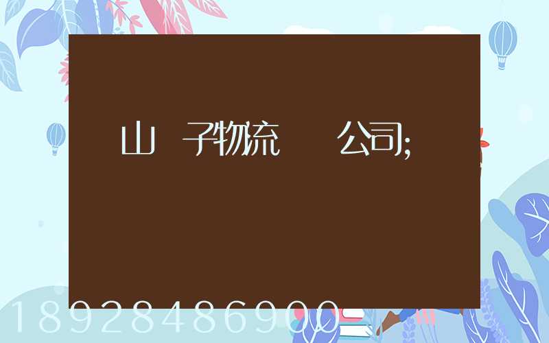樂山電子物流運輸公司
