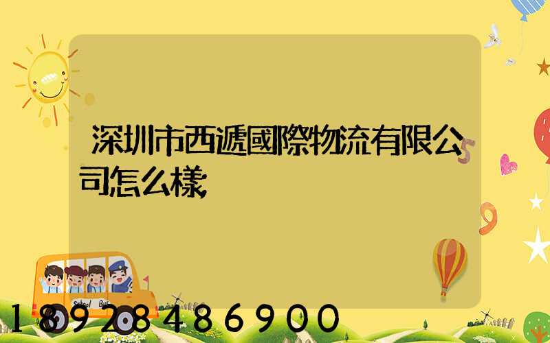深圳市西遞國際物流有限公司怎么樣