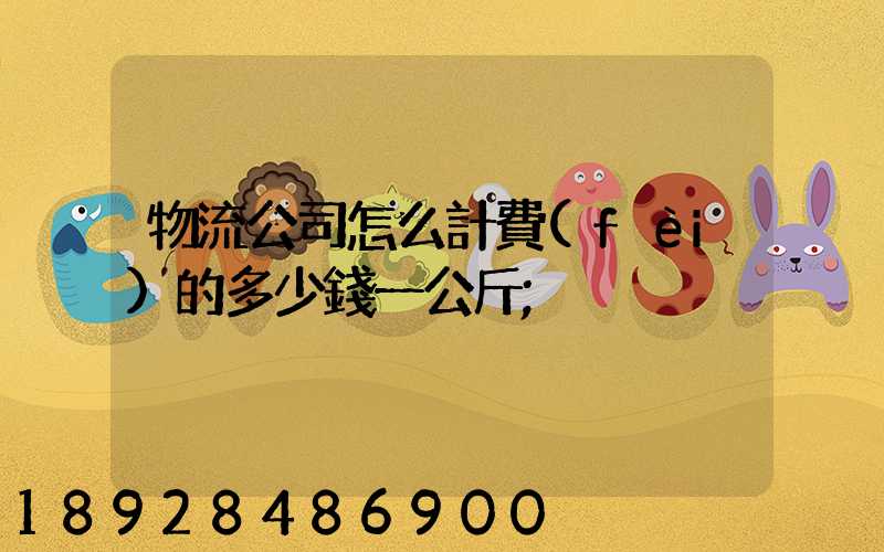 物流公司怎么計費(fèi)的多少錢一公斤