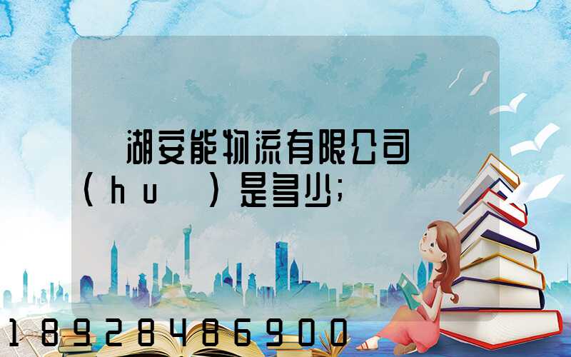 蕪湖安能物流有限公司電話(huà)是多少