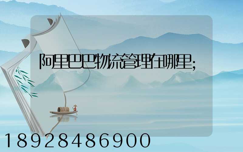 阿里巴巴物流管理在哪里