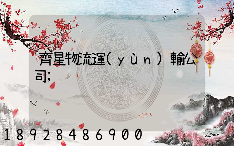 齊星物流運(yùn)輸公司